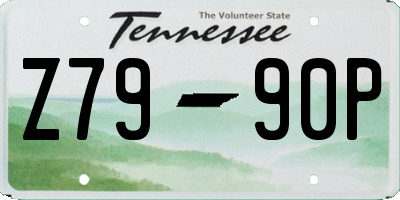 TN license plate Z7990P