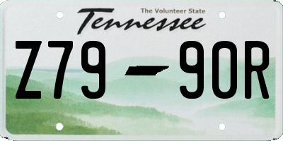 TN license plate Z7990R