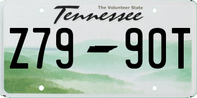 TN license plate Z7990T