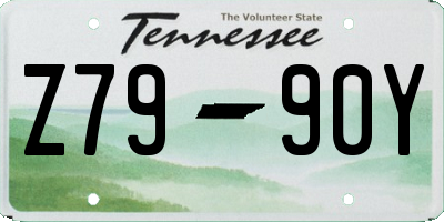 TN license plate Z7990Y