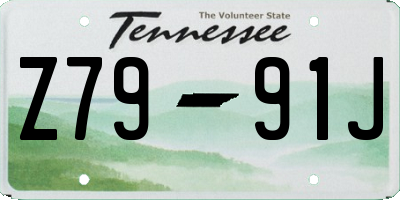 TN license plate Z7991J