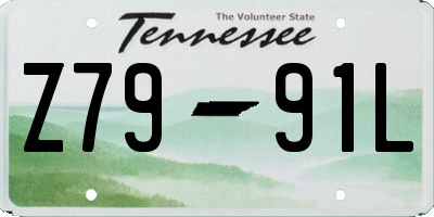 TN license plate Z7991L