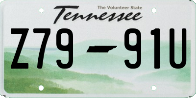 TN license plate Z7991U