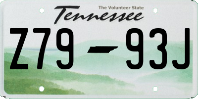 TN license plate Z7993J