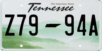 TN license plate Z7994A