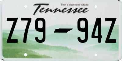 TN license plate Z7994Z