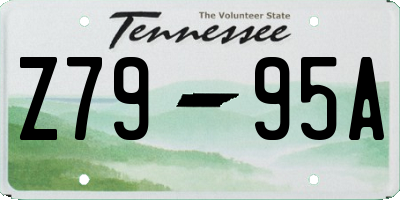 TN license plate Z7995A