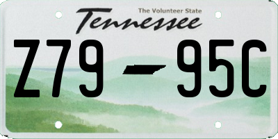 TN license plate Z7995C