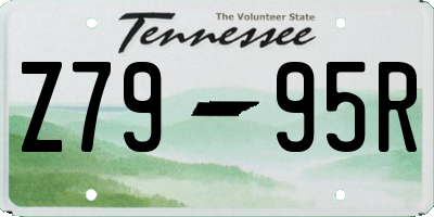 TN license plate Z7995R
