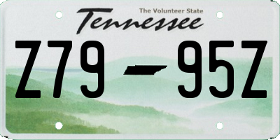 TN license plate Z7995Z