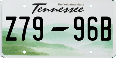 TN license plate Z7996B