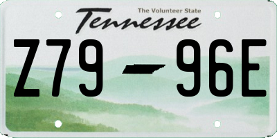 TN license plate Z7996E