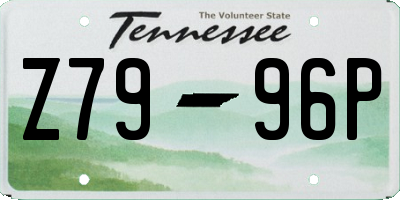 TN license plate Z7996P