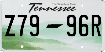 TN license plate Z7996R