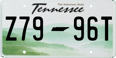TN license plate Z7996T