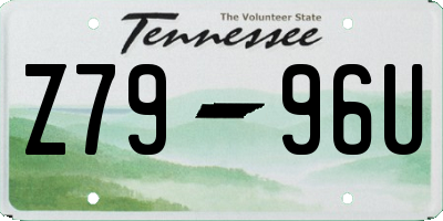 TN license plate Z7996U
