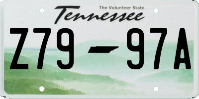 TN license plate Z7997A