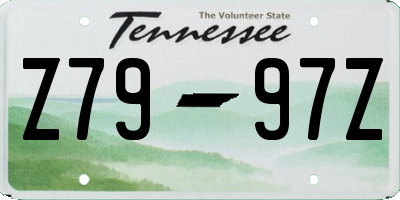 TN license plate Z7997Z
