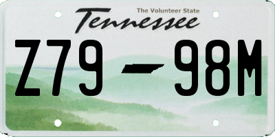 TN license plate Z7998M