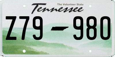 TN license plate Z7998O