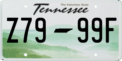 TN license plate Z7999F
