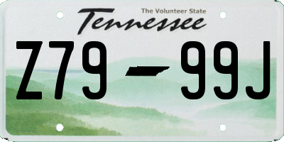 TN license plate Z7999J