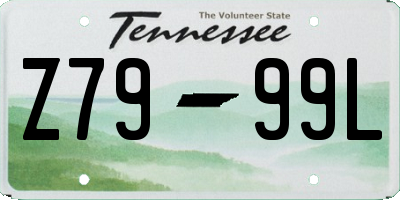 TN license plate Z7999L