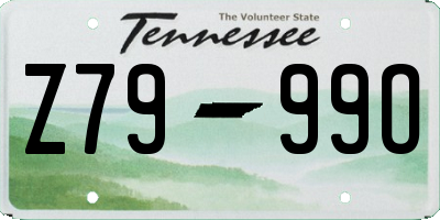 TN license plate Z7999O
