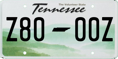 TN license plate Z8000Z