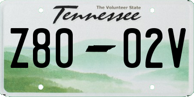 TN license plate Z8002V