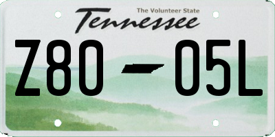 TN license plate Z8005L