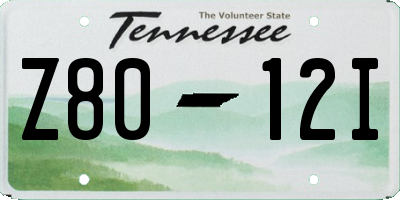 TN license plate Z8012I