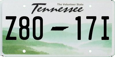 TN license plate Z8017I