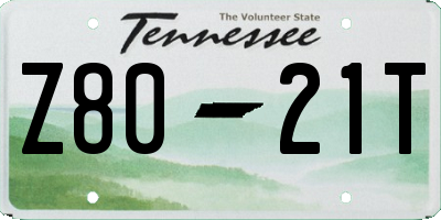 TN license plate Z8021T