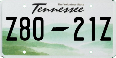 TN license plate Z8021Z