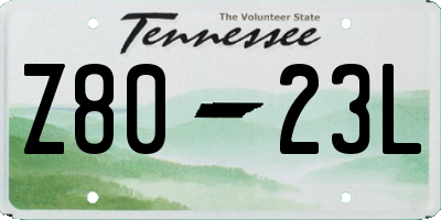 TN license plate Z8023L