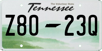 TN license plate Z8023Q