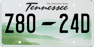 TN license plate Z8024D