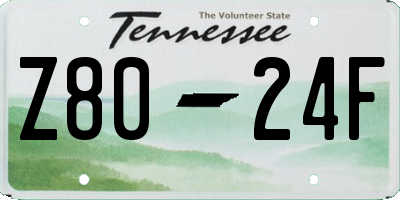 TN license plate Z8024F