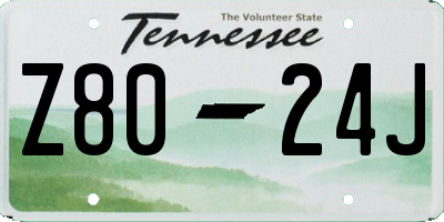 TN license plate Z8024J