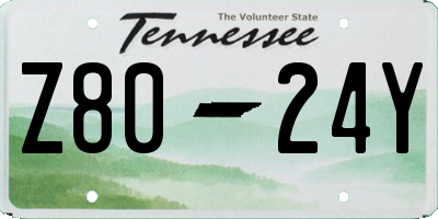 TN license plate Z8024Y