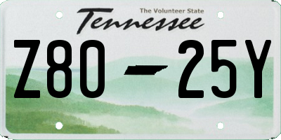 TN license plate Z8025Y