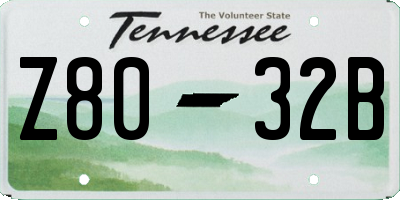 TN license plate Z8032B