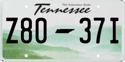 TN license plate Z8037I