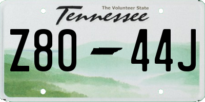 TN license plate Z8044J