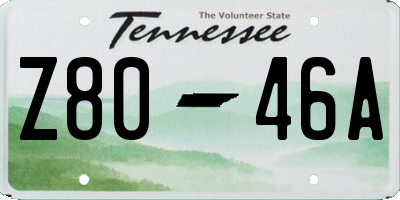 TN license plate Z8046A