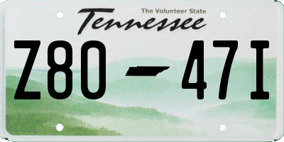 TN license plate Z8047I