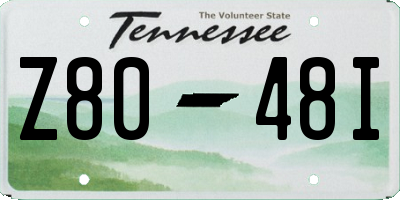 TN license plate Z8048I