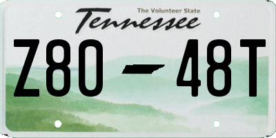 TN license plate Z8048T