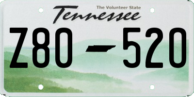 TN license plate Z8052O